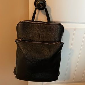 Backpack purse genuine leather